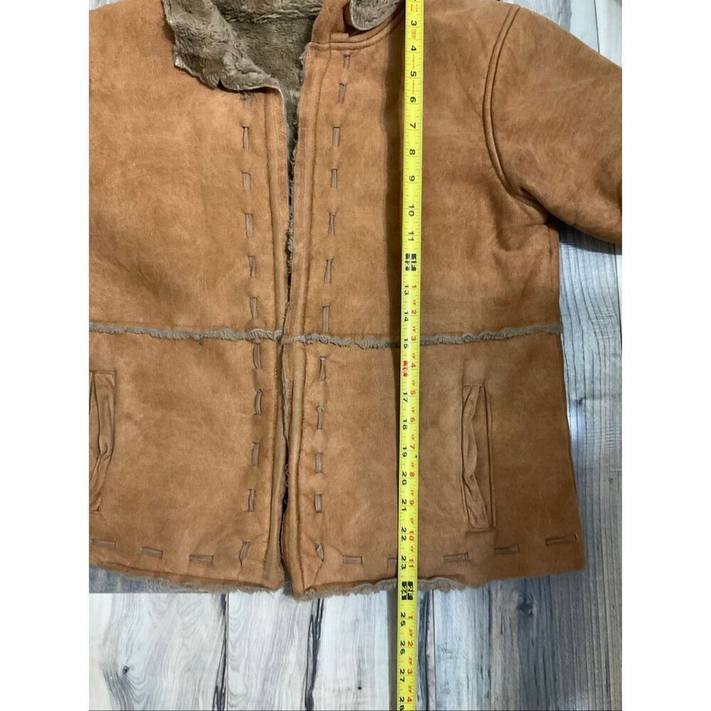 Cabela’s Faux suede and shearling open front jacket size medium - Picture 6 of 9
